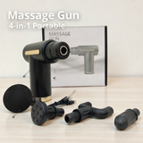 4-in-1 Mini Deep Tissue Massage Gun – 6 Speed Cordless Muscle Massager