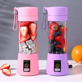 Portable USB Rechargeable Juicer Blender – 6 Blade Mini Personal Smoothie Maker (380ml)