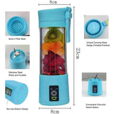 Portable USB Rechargeable Juicer Blender – 6 Blade Mini Personal Smoothie Maker (380ml)