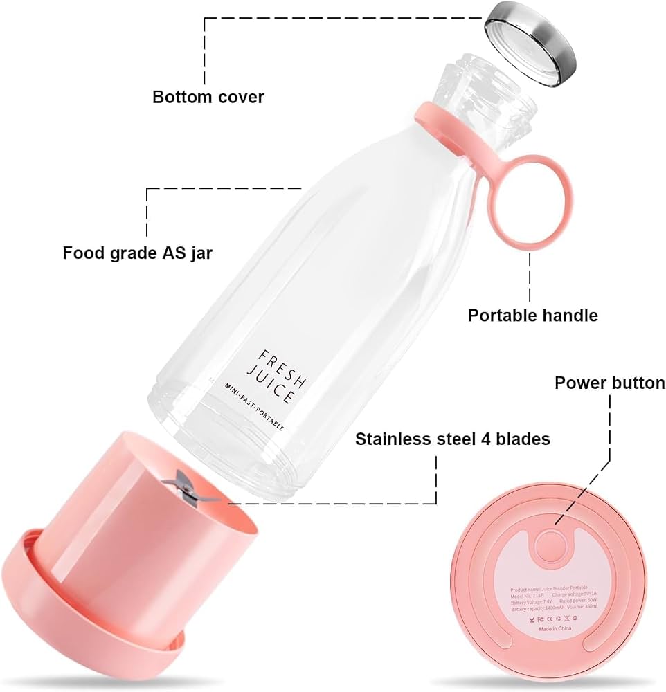 Portable Rechargeable Blender – 350ml