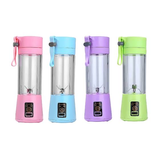 Portable USB Rechargeable Juicer Blender – 6 Blade Mini Personal Smoothie Maker (380ml)
